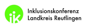 Logo der Inklusionskonferenz Landkreis Reutlingen, in einem grünen Kreis stehen die Buchstaben I und K